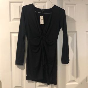 Black long sleeve tight dress